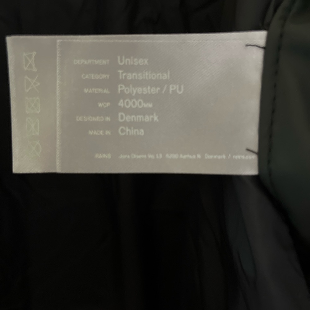 Rains black unisex Puffer trekker hooded Jacket - Picture 5 of 8